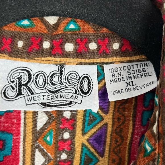 Rodeo Western Wear Sleeveless Button Down Shirt Girl XL - Picture 6 of 6